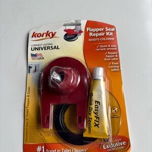 Korky 2003BP Flapper Seal Repair Kit Universal 2" Toilet Flapper & Chain New NIP